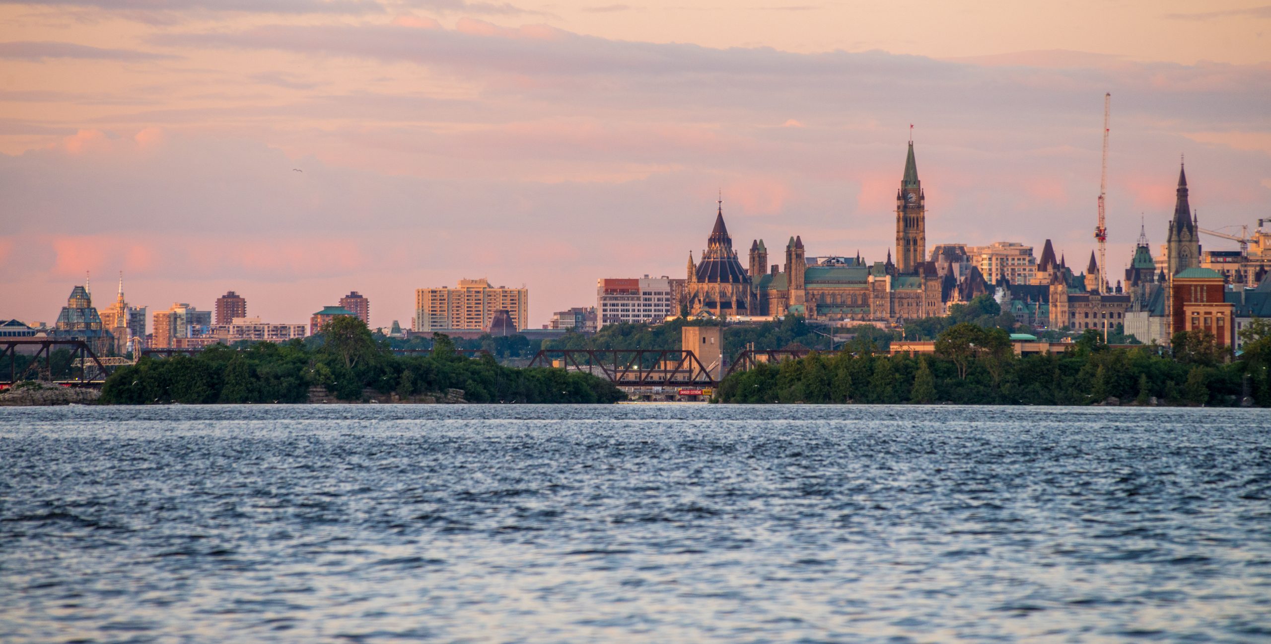 Ottawa at sunset from Bates Island
